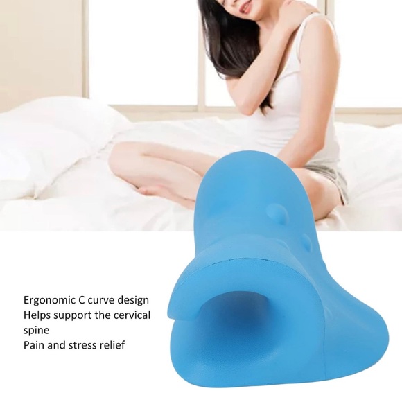 New Neck and Shoulder Relaxer,C Shaped Comfortable Cervical Neck Traction - Picture 3 of 9